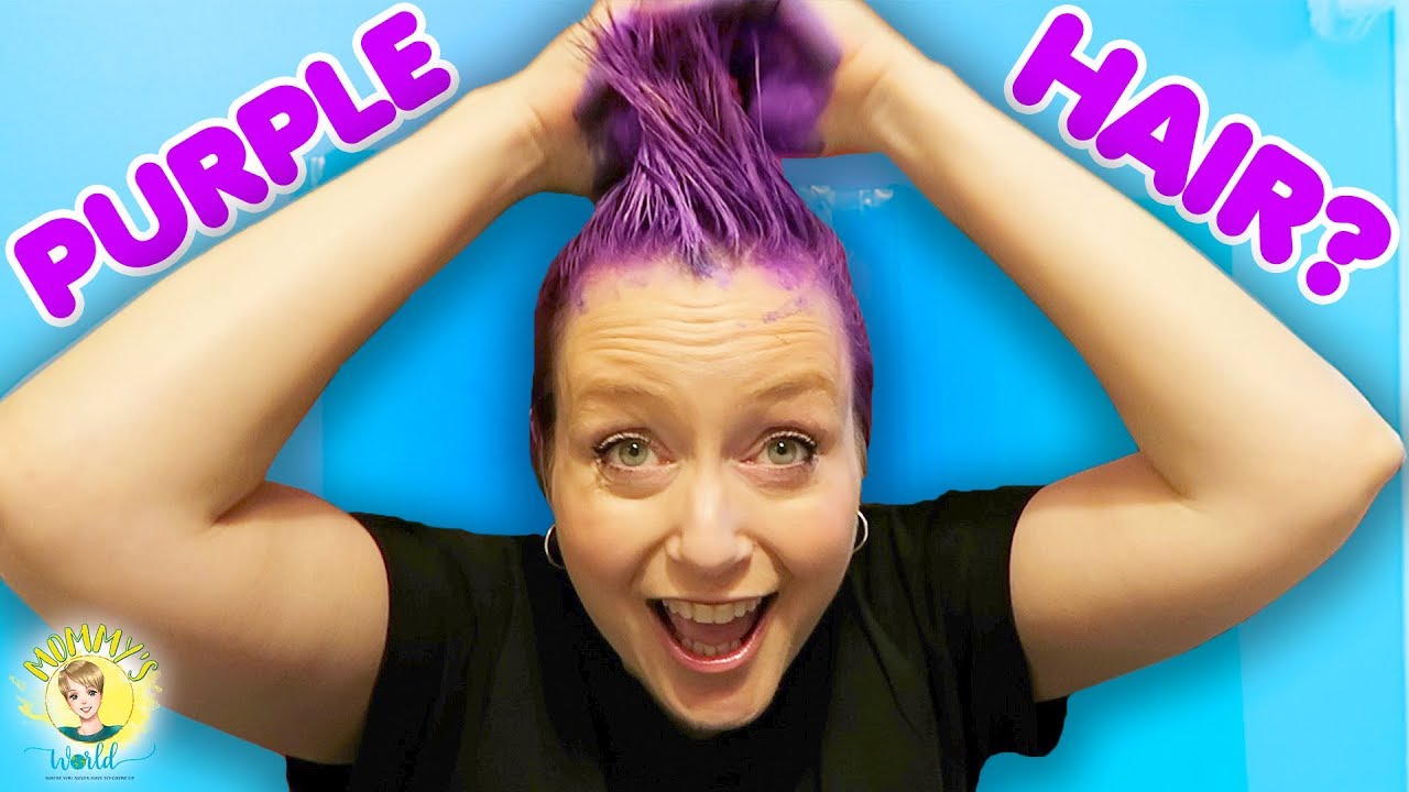 Purple Hair for Halloween!! DIY Hair Color Halloween YouTube