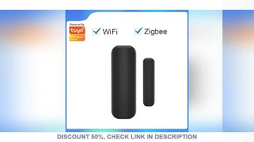 Tuya Zigbee Wifi Door Sensor Window Entry Sensor Security Burglar Magnetic Sensor Alarm Smart Life W
