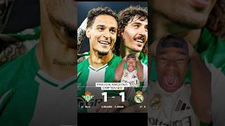 El Madrid empata contra el Betis 😡💔… A 11 PUNTOS DEL BARÇA 😰