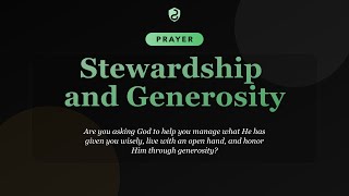 Prayer for Stewardship and Generosity