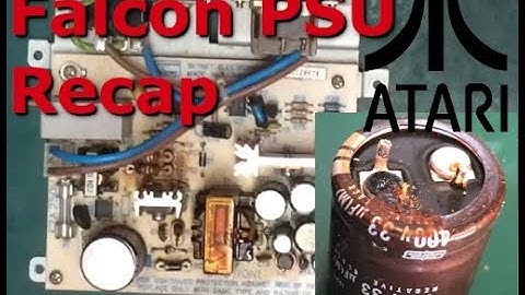Atari Falcon PSU recapped and tested (Exxos kit)