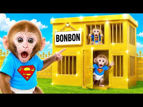 Candy Monkey uses magic to turn everything into gold and runs away to escape the dinosaur