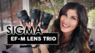 Sigma EF-M Lens Trio for Canon Mirrorless // REVIEW + TONS of Demo Footage