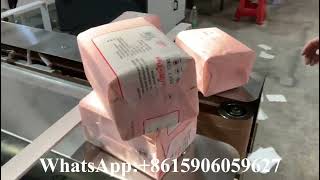 Semi auto facial tissue paper three dimensional packing machine