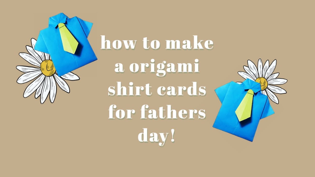 how to make origami paper shirt cards for father's day! - YouTube