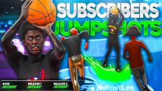 USING SUBSCRIBERS BEST SETSHOT 25 JUMPSHOTS! FASTEST BASE IN 2K22 + BEST JUMPSHOT FOR ALL BUILDS!