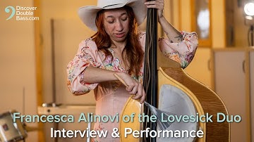 Francesca Alinovi Interview/Performance with Lovesick Duo - slap bass & the brush pad!