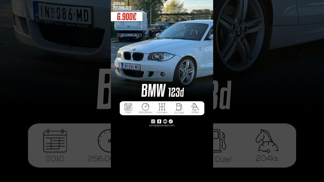 🚘BMW 123d M Sport🗓2010🛞256.000km⛽ Dizel💥2.0🐎204KS📅Reg do:10/2026📍Mirijevo💰6.900€📞0600202409