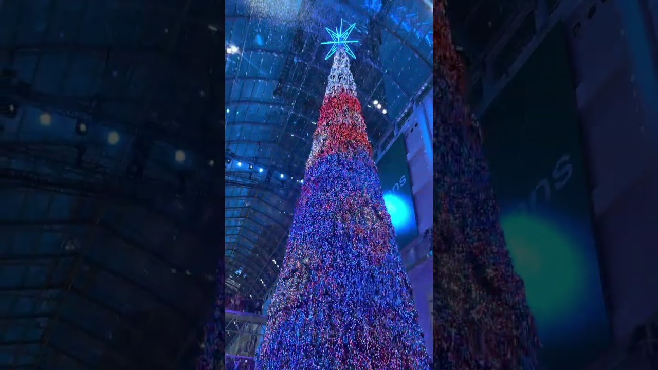 The Christmas Tree Light and Snow Show at the Eaton Centre 
