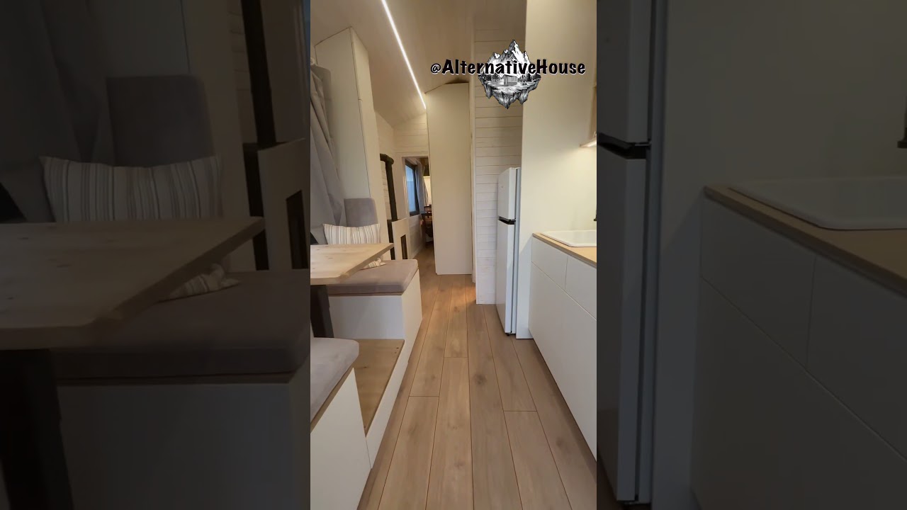 Our Tiny House on Wheels With heated floor and modern wood stove 🤩