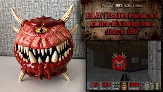 Escultura Cacodemon DOOM clásico 1993 | Fan Art hecho a mano paso a paso