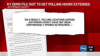 Kentucky Democratic Party files motion to extend polling hours in Jefferson County