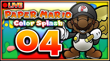 Paper Mario Color Splash (100%) - Part 4 [LIVE] | The Crimson Tower (FOR REAL THIS TIME)