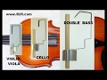 Professional setup of sound post in violin viola cello and double bass