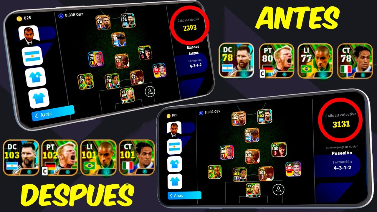 ENTRENAR JUGADORES en EFOOTBALL 2024 MOBILE POTENCIA e