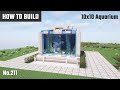 マイクラ建築：おしゃれな水槽の作り方。10x10ブロックで簡単に。No.211【Minecraft】