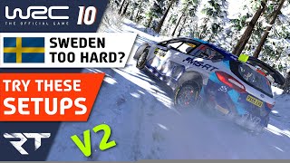 WRC 10 | Ford Fiesta Rally2 | Rally Sweden SETUPS V2