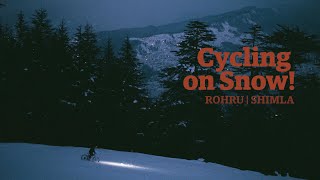 Cycling on Snow! Winter in Shimla!