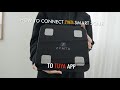 How to Use  Smart Digital Body Scale with Tuya App, 18 Body Analysis &amp; LCD Display Black- white