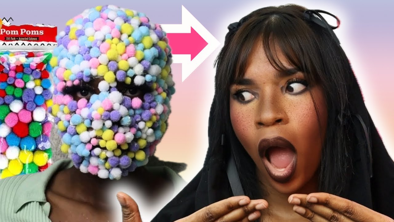 THE ULTIMATE FULL FACE POM POM CHALLENGE!!!