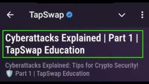 Cyberattacks Explained | Part 1 | TapSwap Education | TapSwap Code
