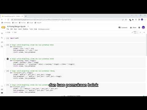 Program sederhana python bangun ruang