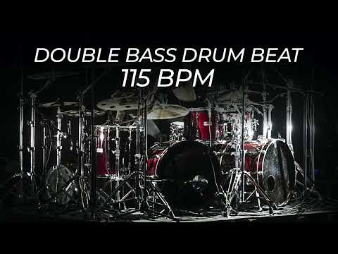 115 BPM Double Bass Drum Beat | Rock & Metal Double Pedal Practice Groove