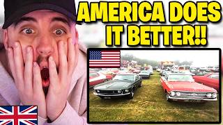 Brit Reacts to Brit Going to an AMERICAN CAR Show!