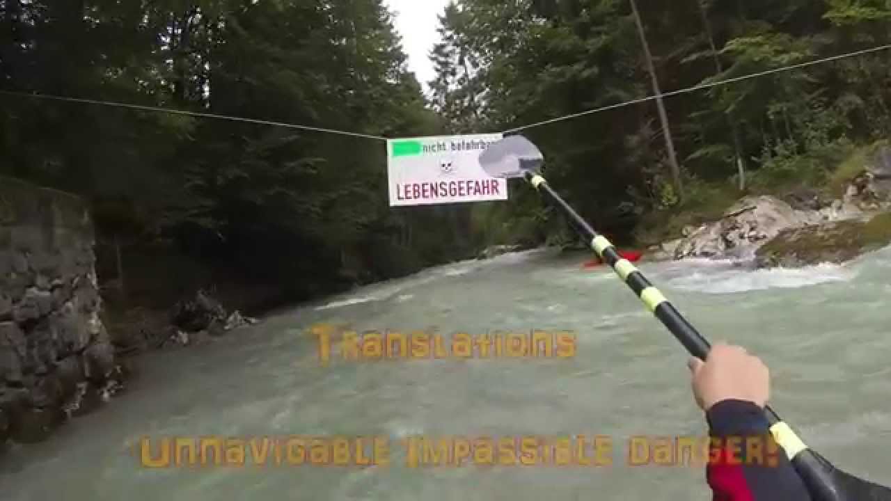 River Loisach, Germany, White Water Kayaking, august 2014