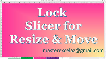 How to Lock Slicer for Resize & Move in Excel 2013