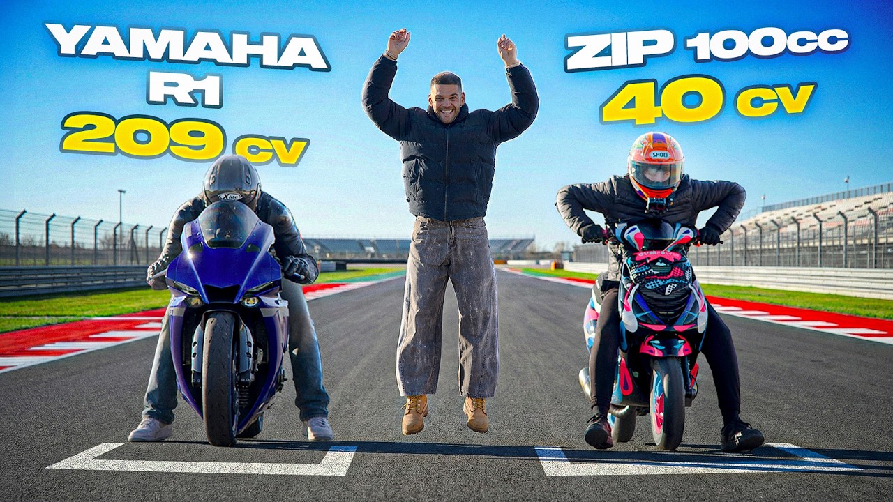ZIP 2FAST 40 CV vs YAMAHA R1 209 CV DRAG SETUP 🔥 LA SFIDA FINALE