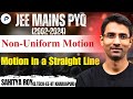 JEE Mains PYQs (2002-2024) || Non uniform Motion || Topic 2 II Motion in a Straight Line || Chap 2