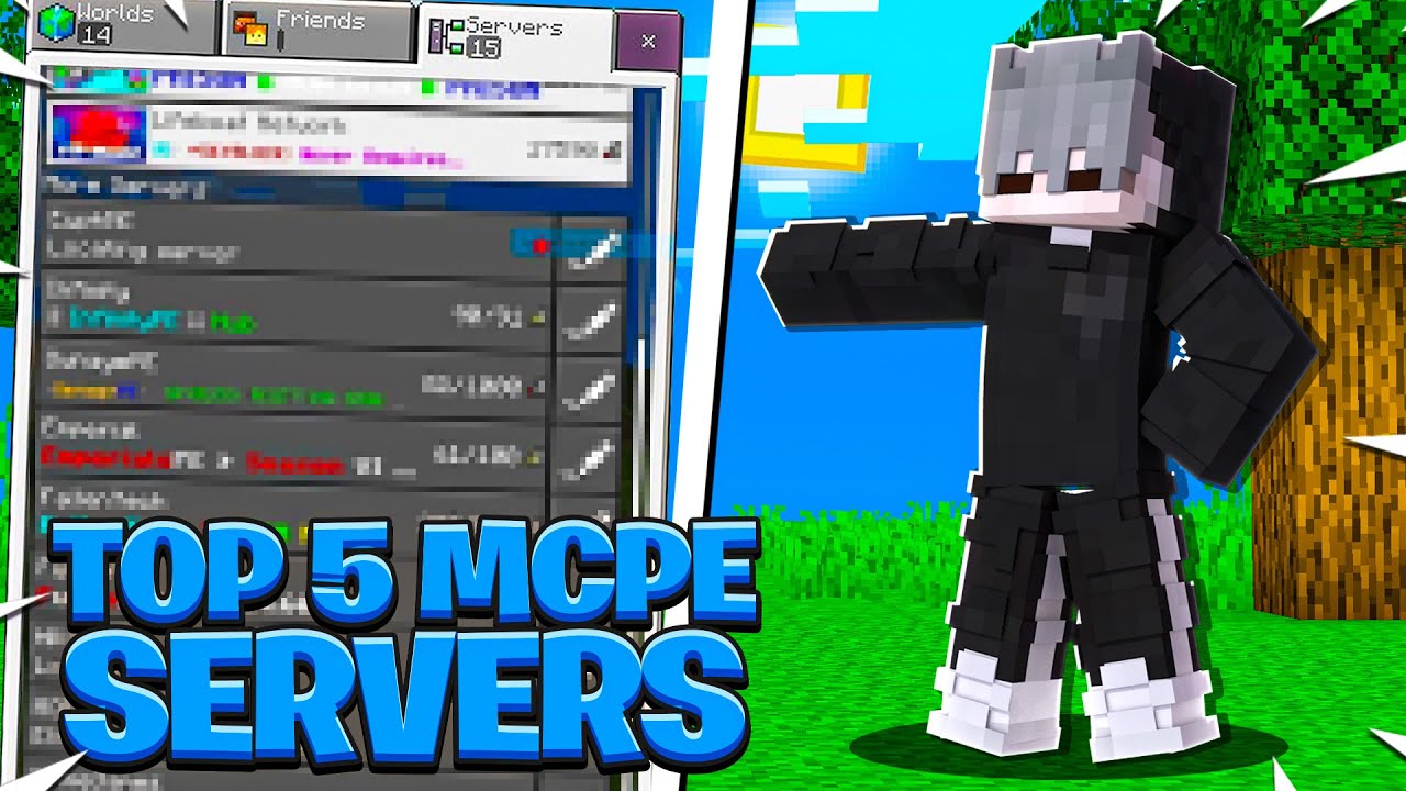 Top 5 MCPE Servers! - BEST BEDROCK Servers - YouTube