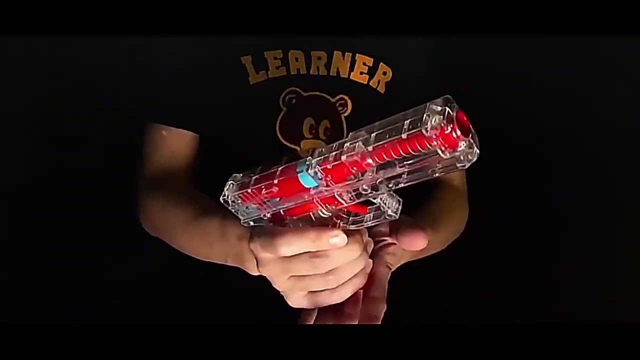 Transparent Glock Foam Blaster Toy Gun Shooting - YouTube