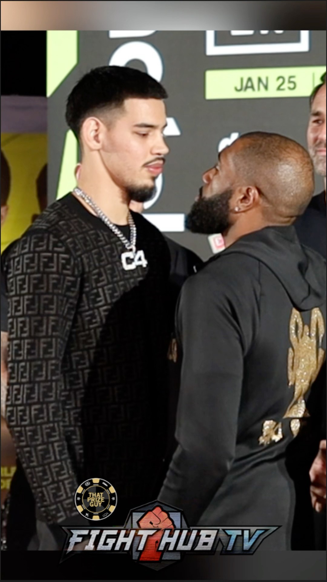 Diego Pacheco STARES DOWN Steven Nelson during INTENSE FACE OFF!