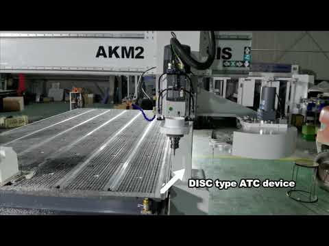 ATC cnc router machine 4 axis  with Disc type ATC 2040 big size