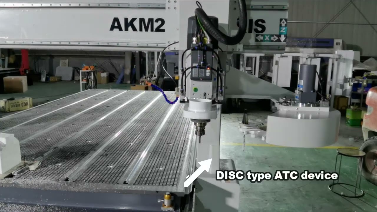 ATC cnc router machine 4 axis  with Disc type ATC 2040 big size