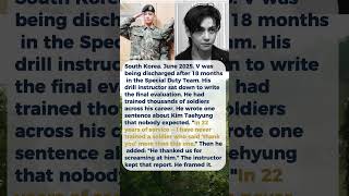 What V's Drill Instructor Wrote in His Final Report Will Haunt You#kpop #militaryeverything