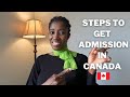 How to successfully get admission in canada  as an international studentnigerian  in canada