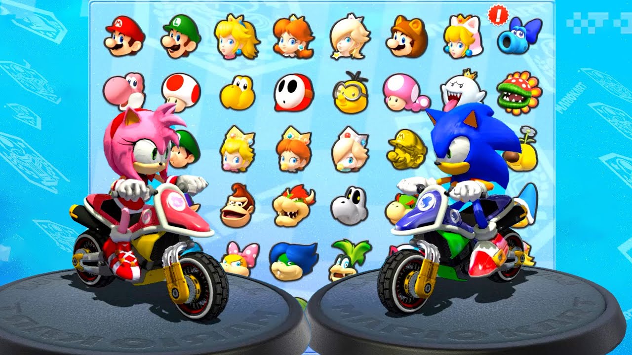 Mario Kart 8 Deluxe Wave 6 Sonic vs Amy Racing CHerry Cup Racing ...