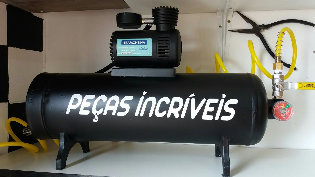 Como fazer Mini compressor de ar comprimido caseiro parte 1 ! YouTube Como fazer Mini compressor de ar comprimido caseiro parte 1 ! YouTube