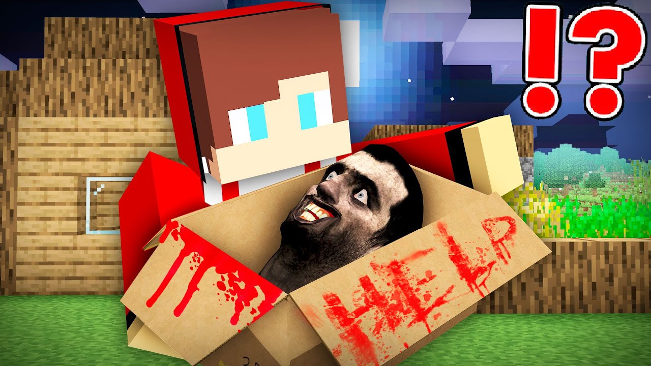 JJ found A SKIBIDI TOILET’s Head in The Box In Minecraft Challenge - Maizen