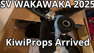 KiwiProps feathering propellers have arrived - SV WAKAWAKA 2025