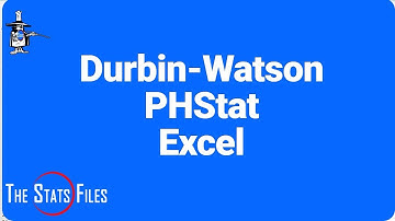 Durbin-Watson Statistic using Excel with PHStat