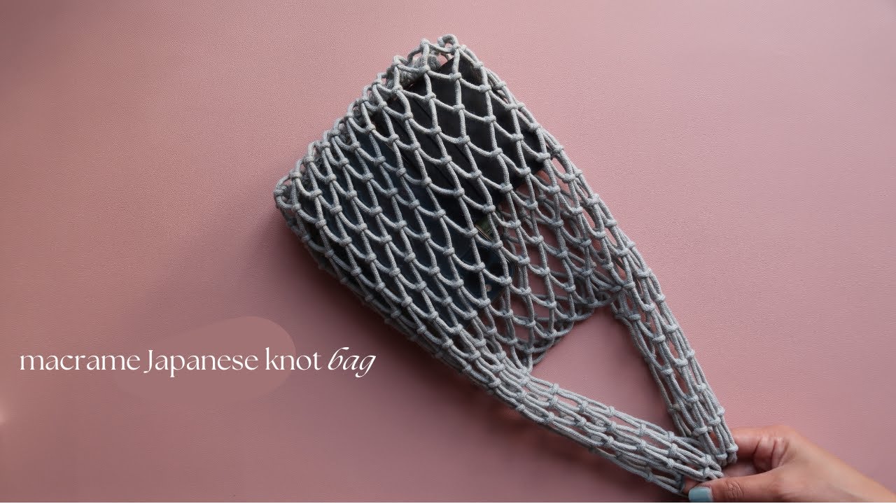 DIY Macrame Net Bag | Bolsa de Macrame | Step by Step Tutorial - YouTube