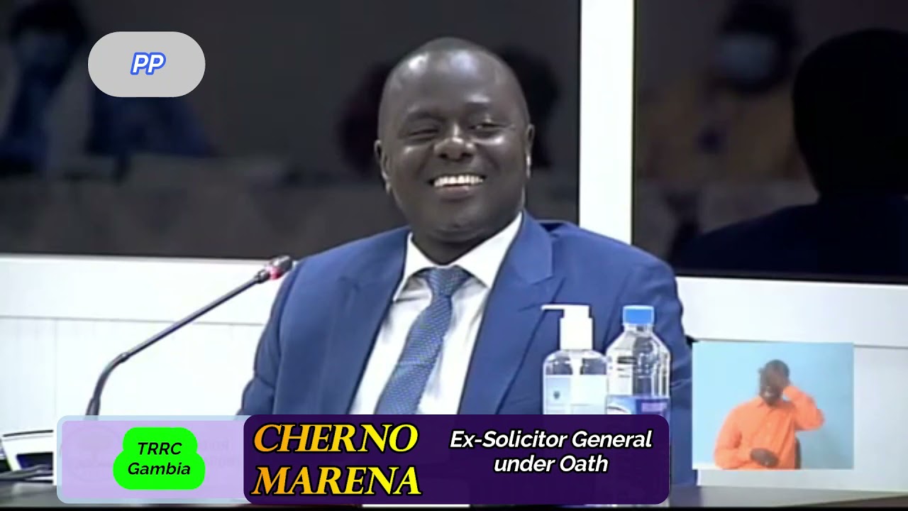 Cherno Marena, Ex-Solicitor At The Justice Department In Gambia Before The TRRC pt 1  (1080 HD)