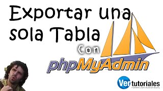 Exportar una tabla de MySQL con phpMyAdmin