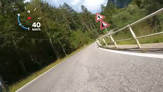 Da Chiusaforte (SP76 SS13) a Lago di Raibl (Predil) su Moto Guzzi V7 III Racer del 2020
