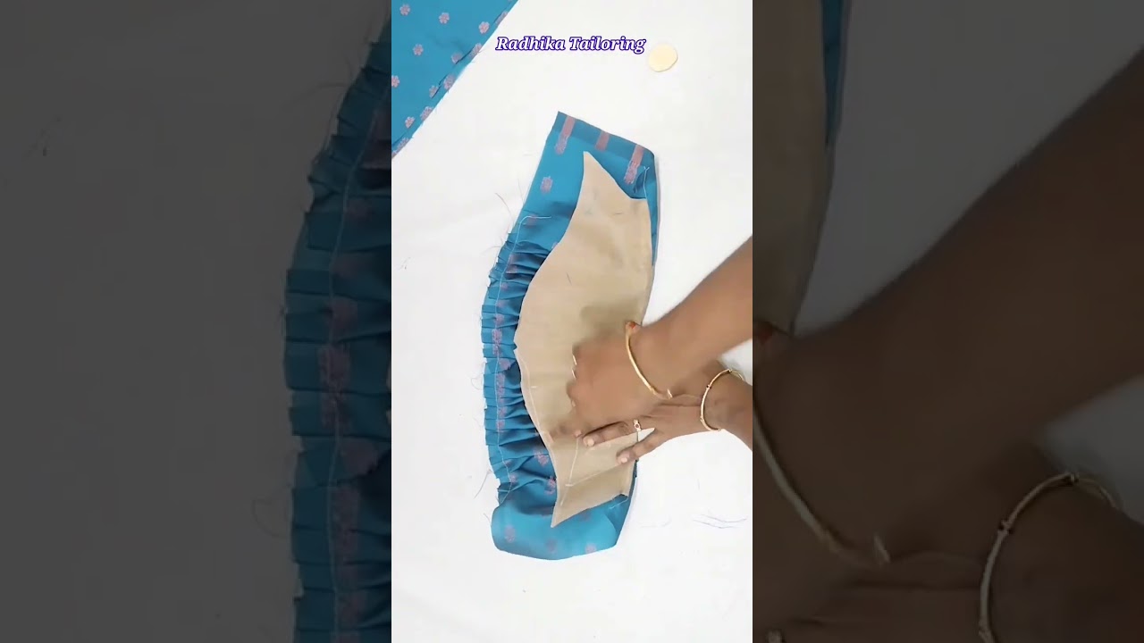 Simple buff sleeve cutting and stitching 