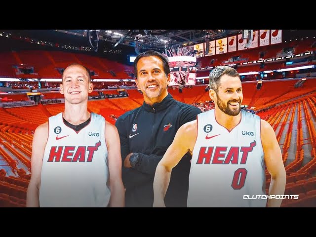 Kevin Love, Cody Zeller waiting in support for Miami Heat